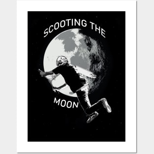 Scooting the Moon - Stunt Scooter Rider Posters and Art